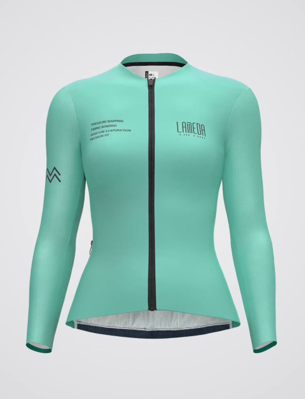LAMEDA Men's Cycling Jersey Long Sleeve, Breathable Moisture Wicking Bike Shi